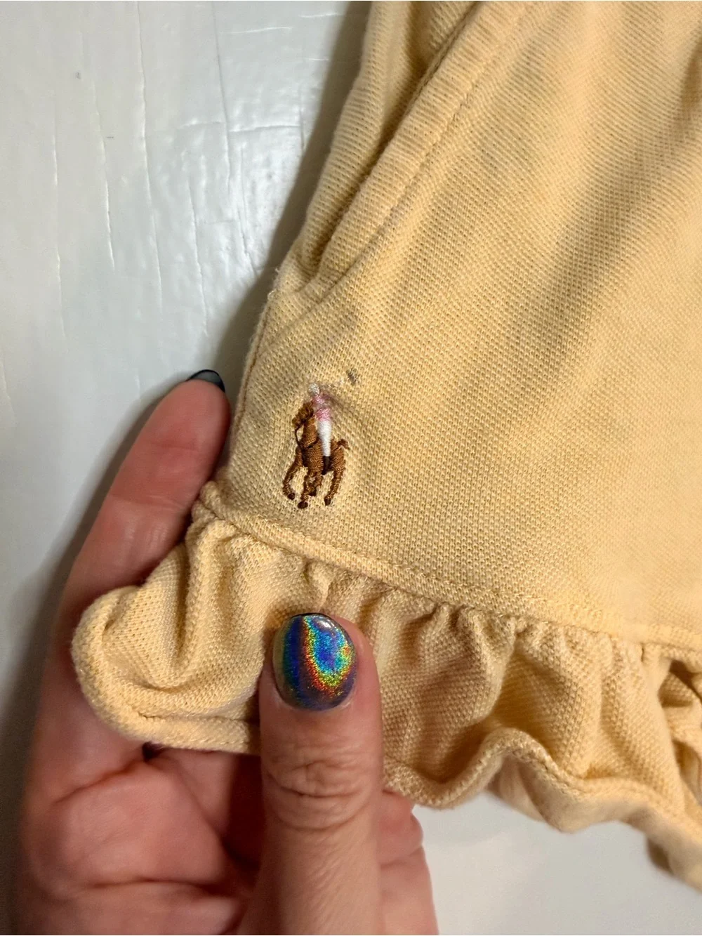 Ralph Lauren Yellow Ruffle Hem Girls' Shorts